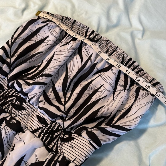 Massimo Bamboo Print Black and White Strapless Maxi Dress. Small/ Petite. - Picture 8 of 11